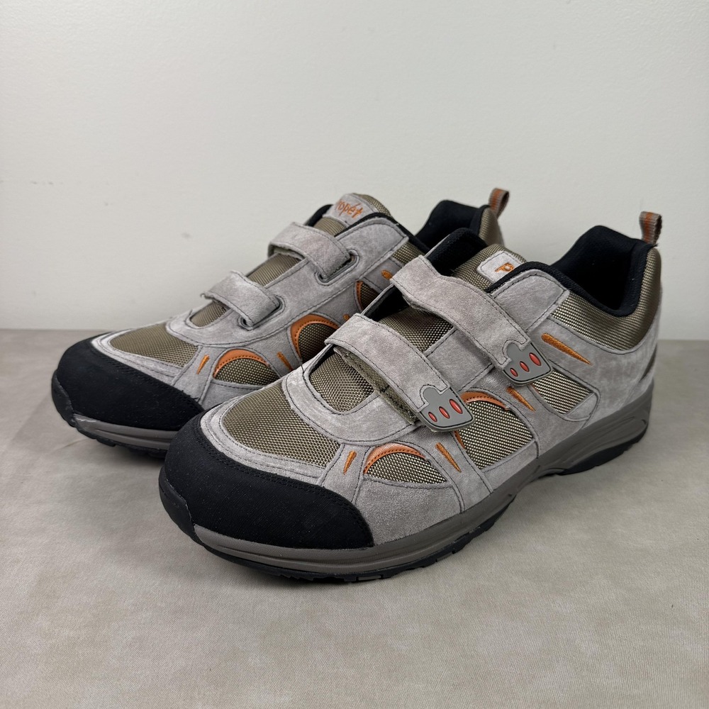 Propet Connelly Strap Shoes Mens‎ Size 15 3E Wide Walking Gunsmoke Orange M5502